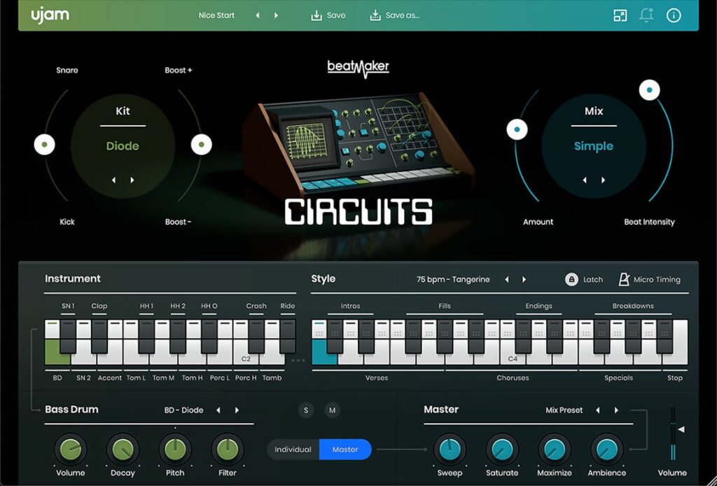 uJAM – Beatmaker CIRCUITS Torrent v2.2.1 VSTi, VSTi3 x64 [Win]